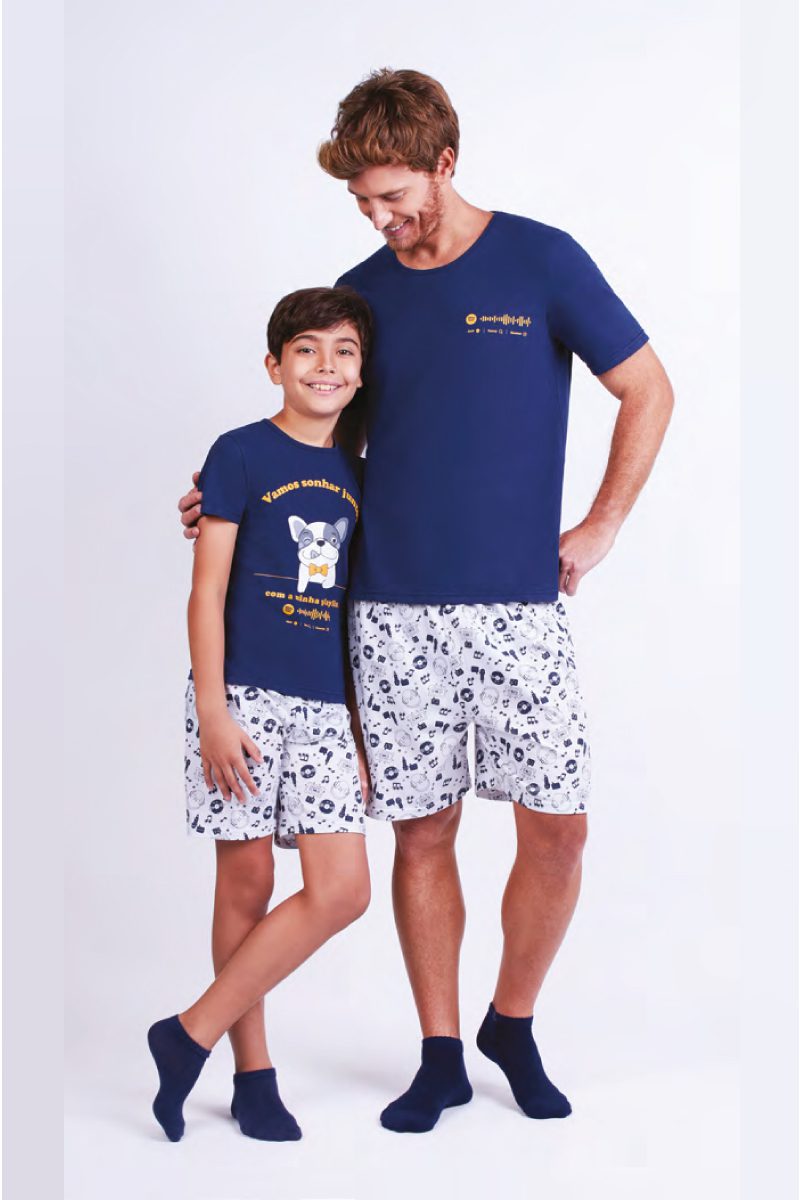 PIJAMA MASCULINA FAMILIA PLAYLIST