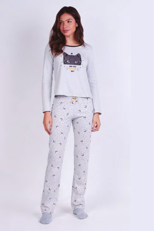 PIJAMA FEMENINA GATO